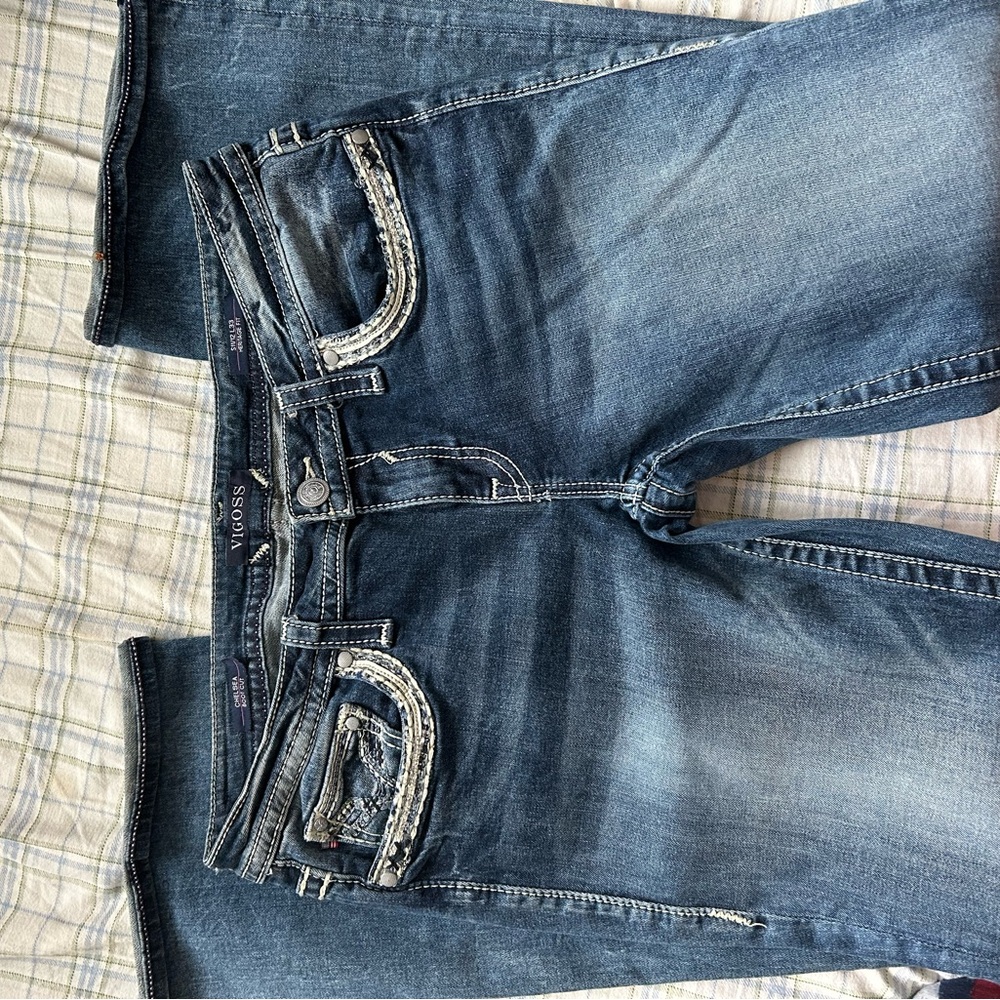 Vigoss Blue Boot Cut Jeans Classic Denim Style